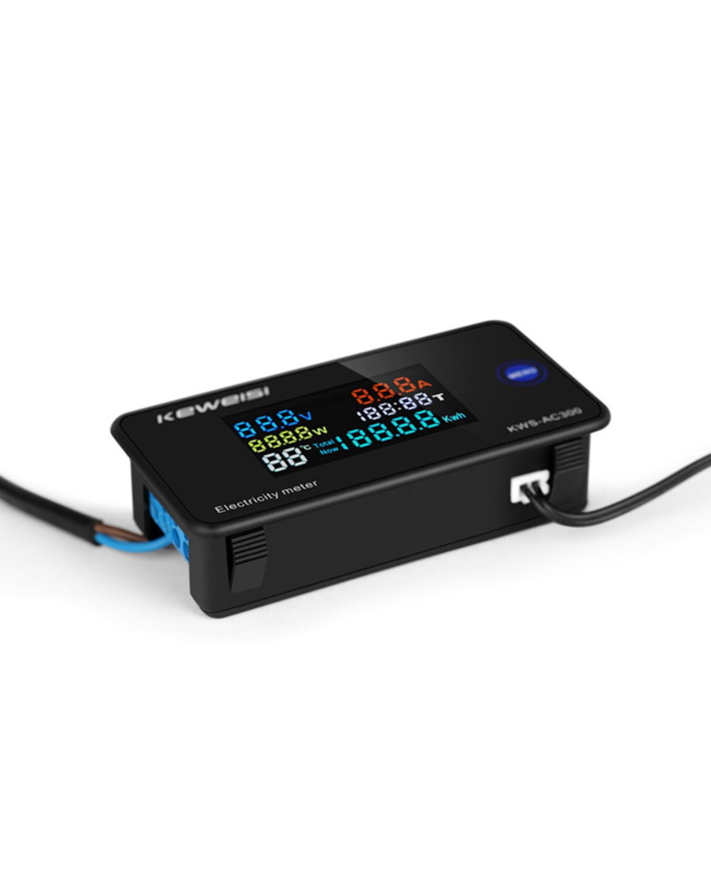 Kws-Ac300 Voltmeter Ammeter Kws Power Energy Meter Ac 50-300V Led Ac Wattmeter Electricity Meter With Reset Function 0- front-1