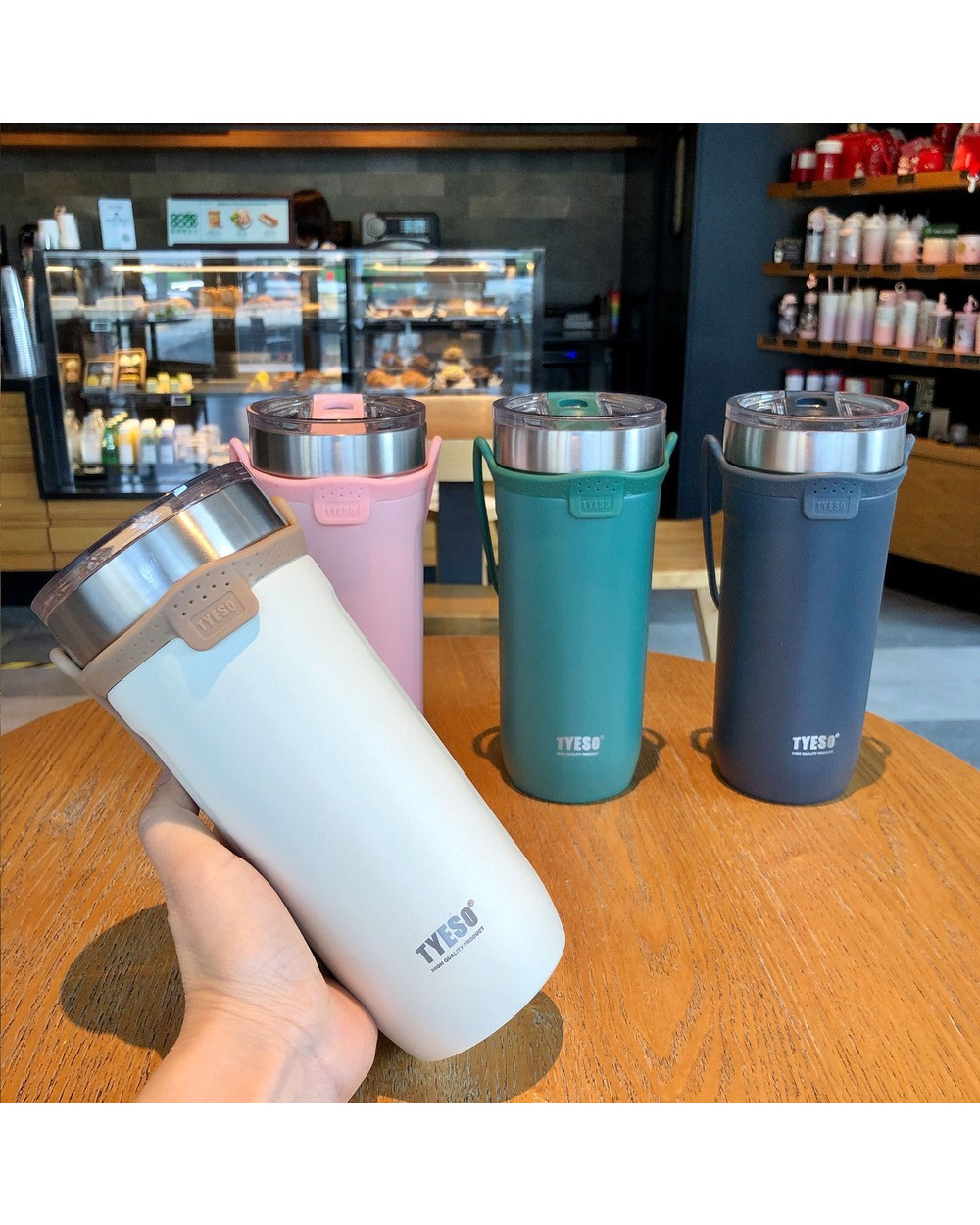 Portable Travel Insulated Mug Stainless Steel front-1