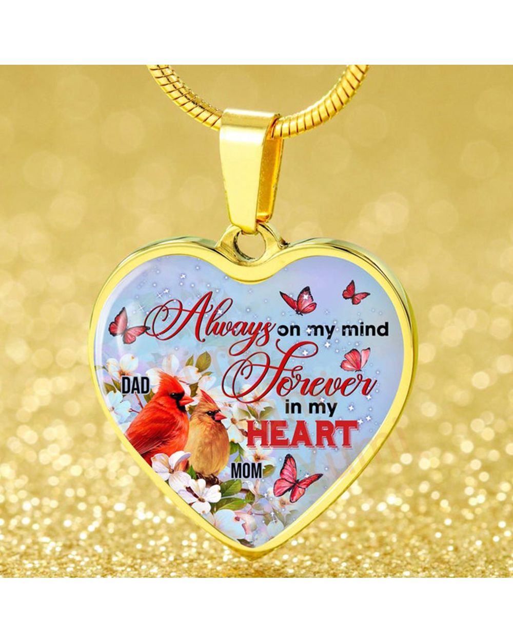 I Believe There Are Angels Among Us Butterfly Necklace Heart Pendant front-4