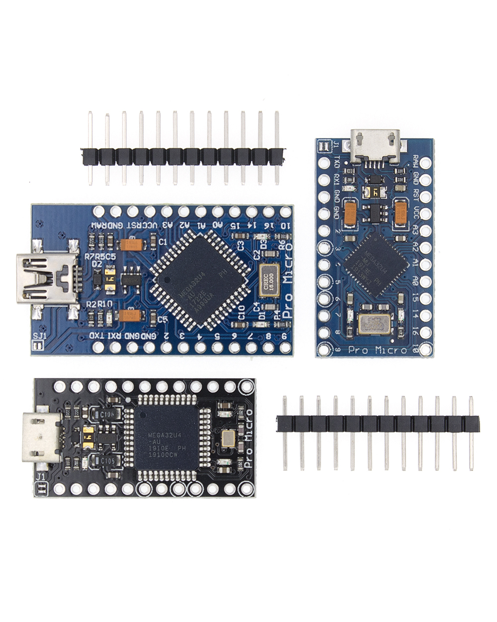 Tenstar Robot Pro Micro With The Bootloader Black/Blue Atmega32u4 5V/16Mhz Module Controller Mega32u4 Leonardo For Ard front-0