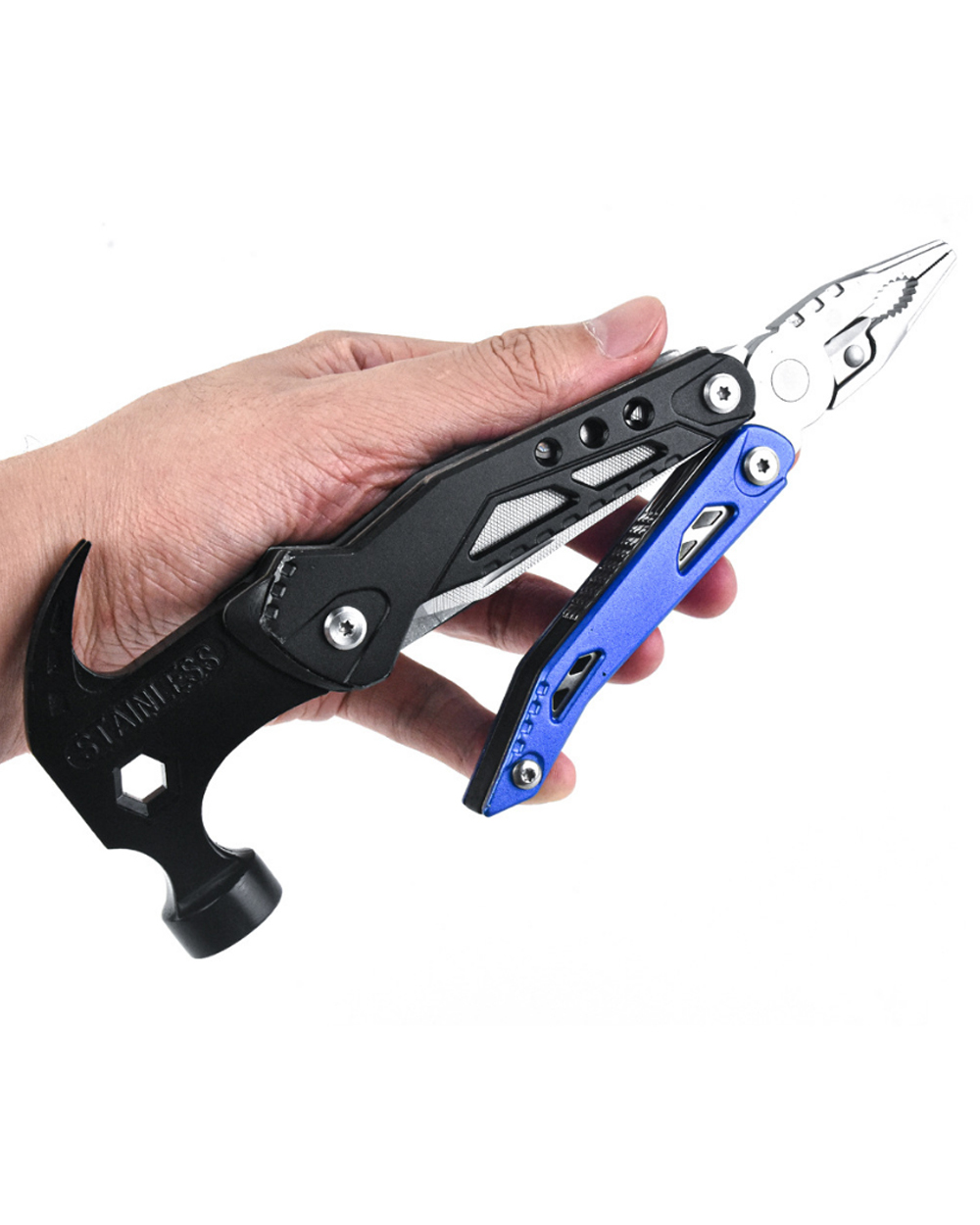 Portable MultiTool With Hammer, Screwdrivers, Nail Puller front-9