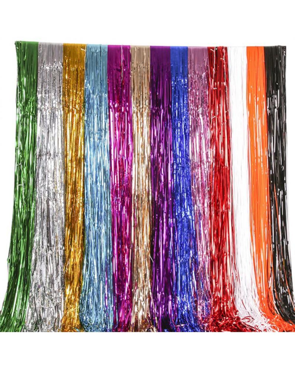 Backdrop Curtains Glitter Gold Tinsel Fringe Foil Curtain Birthday Wedding Decoration front-3