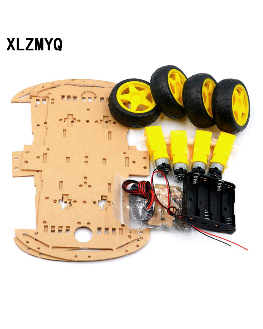 Smart Car Chassis 4Wd Car 4 Wheel Drive Car Tracking Car Obstacle Avoidance Car Strong Magnetic Chassis Diy Kit front-3