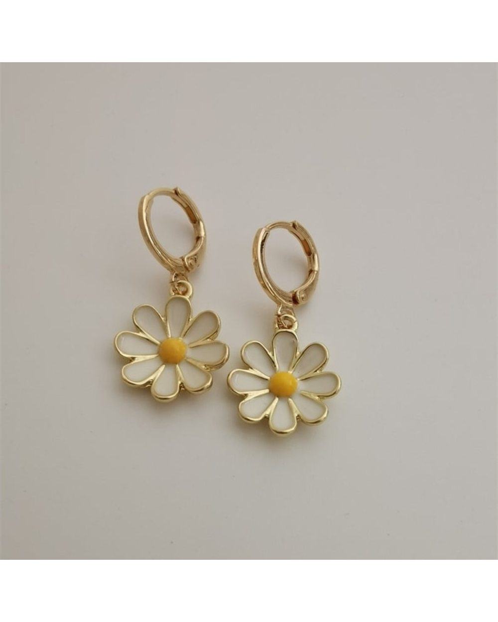 Delicacy Gold Daisy Sunflower Hoop Earring front-1