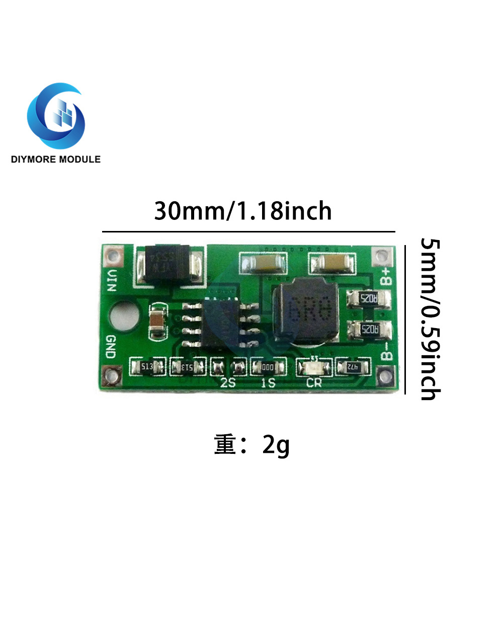 2A Multi-Cell Synchronous Buck Li-Ion Charger Dc 5-23V To 4.2V 8.4V 12.6V For 3.7V 7.4V 11.1V 18650 Lithium Battery front-5