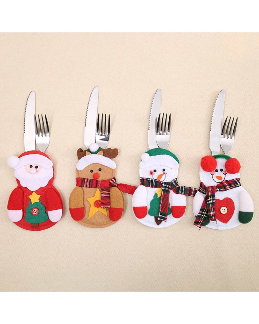 New Christmas Cutlery Set Faceless Gnome Santa Tulip Rudolph Doll Decoration For Home Gifts Ornaments Party Supplies front-1
