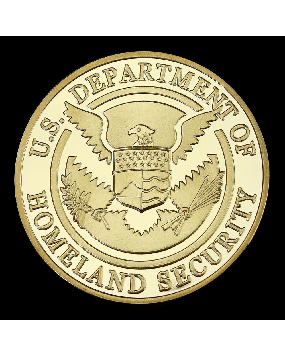 CBP Souvenir Border Patrol US Department of Homeland Security Collection Art Commemorative Coin Gold Plated front-3