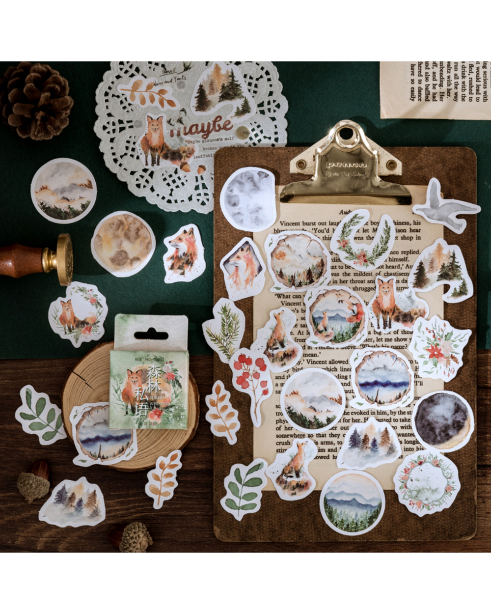 Mr.Paper 24 Patterns Cute Children Deco Sticker Lovely Cartoon Plants Flowers Japanese Kawaii Scrapbooking Deco Minibox front-3