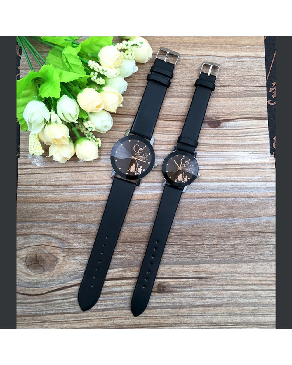 1 Pc Couple Watch Fashion Unisex Lover Watch Christmas Gift front-4