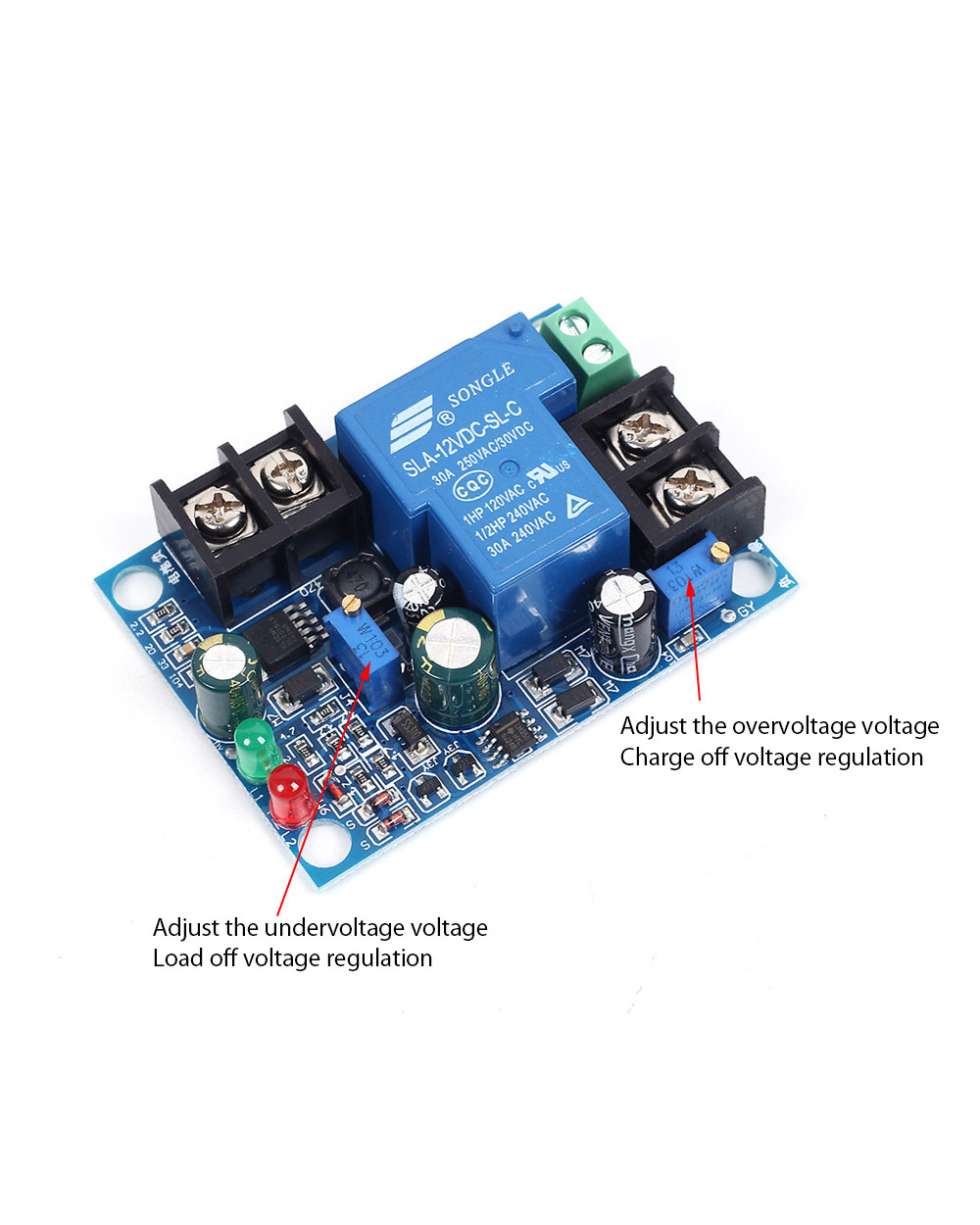 12V Battery Protection Module Discharge Board Anti-Over Automatically Restore Low Voltage With Led Indicator Light front-2