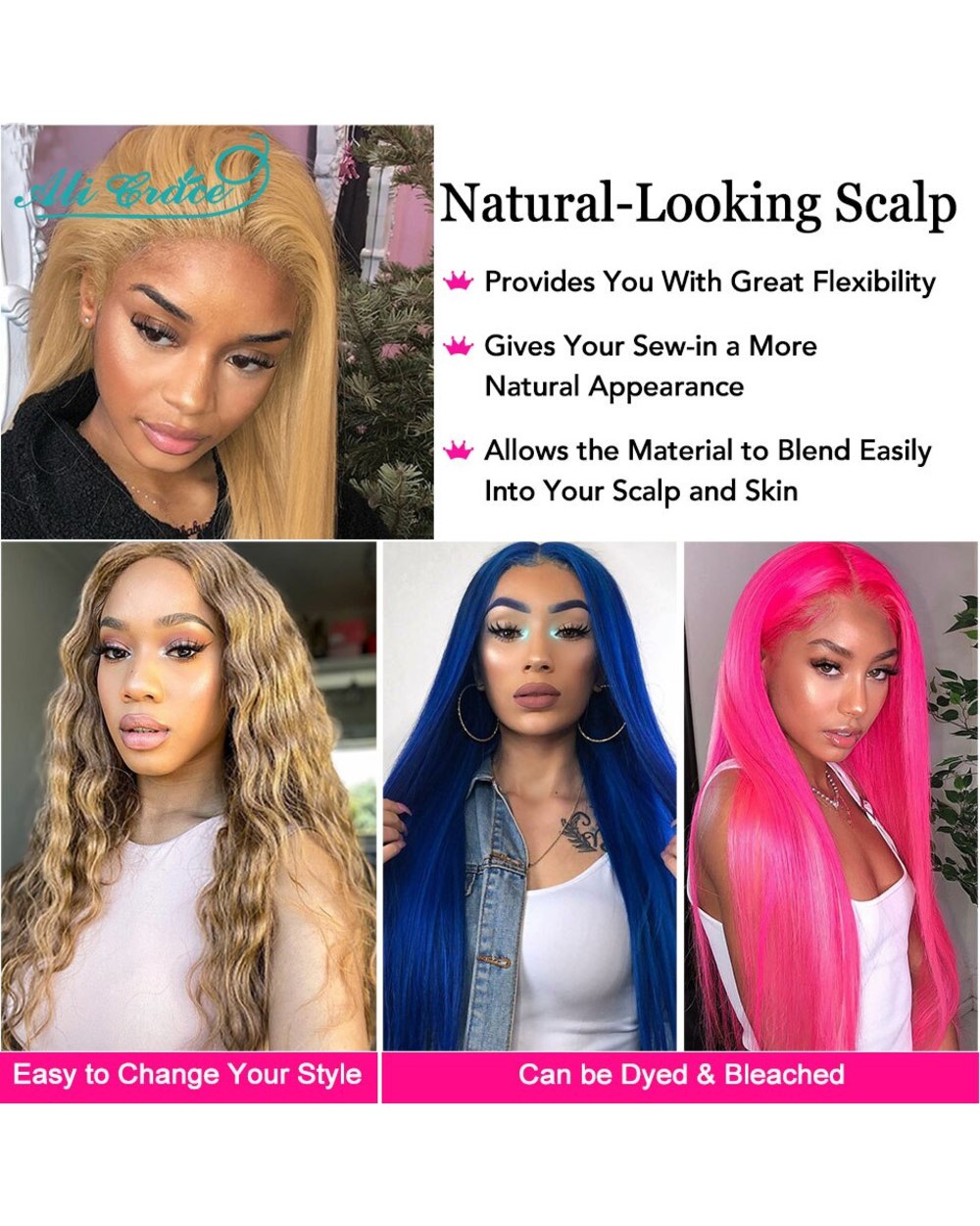 99J Closure Wig 10A Straight Lace Front Wigs For Women Blonde Color 27 Brazilian Straight Human Hair Wig Bug Red Wigs front-5