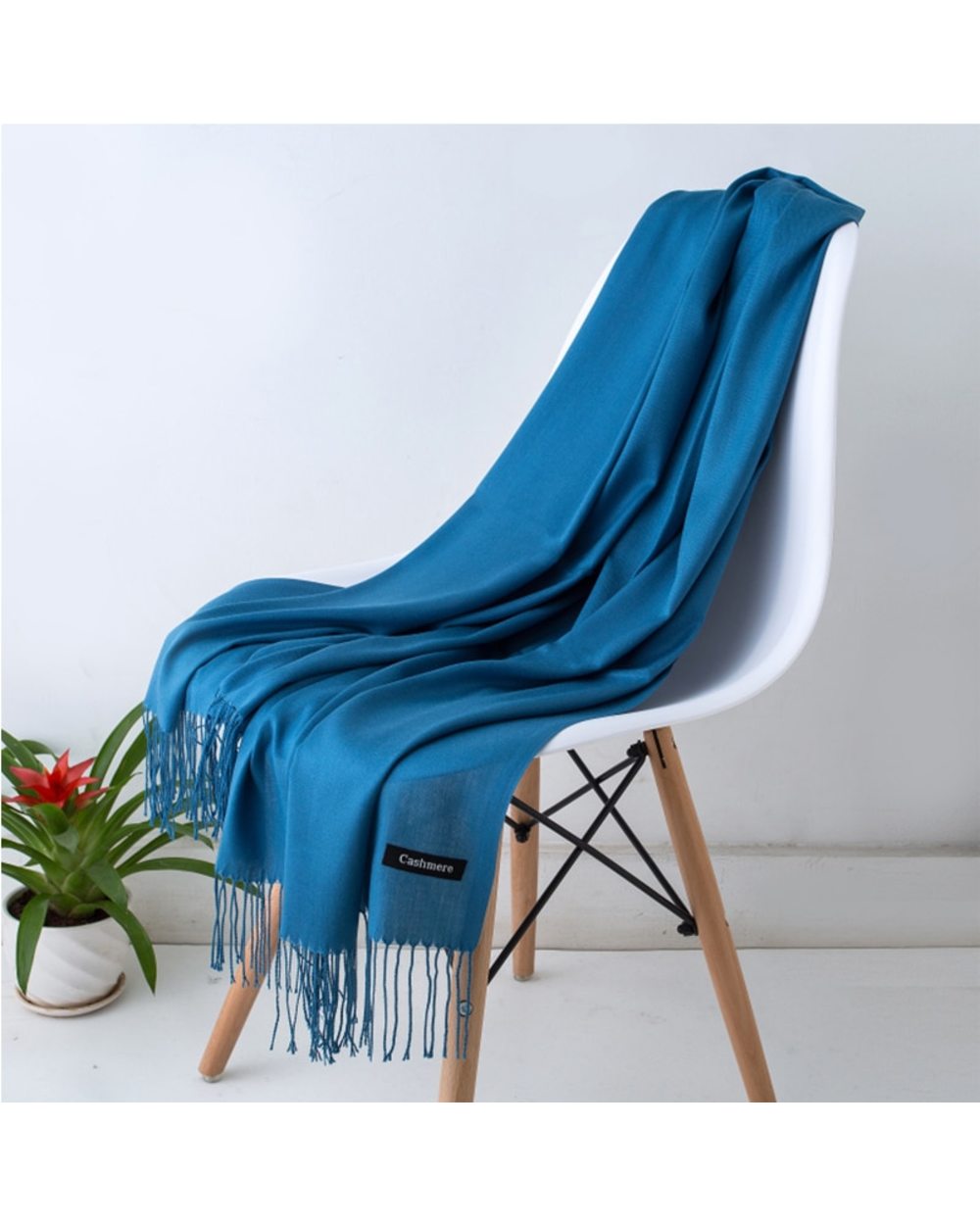Fashion Women Scarf Thin Shawls Solid Color Women Scarf Winter Hijabs Tassels Long Cashmere Like Pashmina Hijabs Scarve front-0