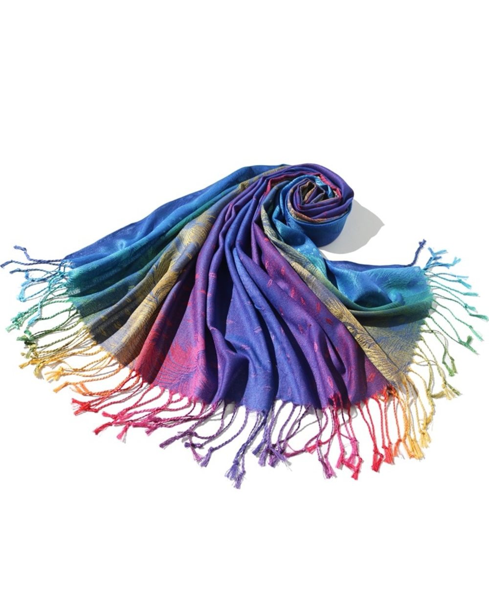 Colorful Flowers Jacquard Winter Cotton Scarf Lady Design Warm Wrap Pashmina Scarves Women Shawl Female Bohemia Foulard front-5