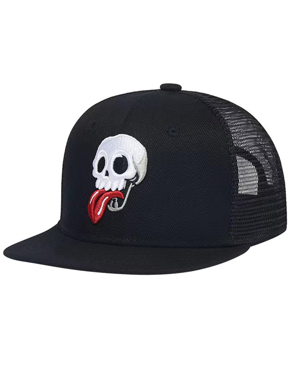 Men Snapback Hat Flat Hip Hop Cap Men Women Embroidery Skull Baseball Cap Summer Breathable Mesh Cap Outdoor Sun Hats G front-0
