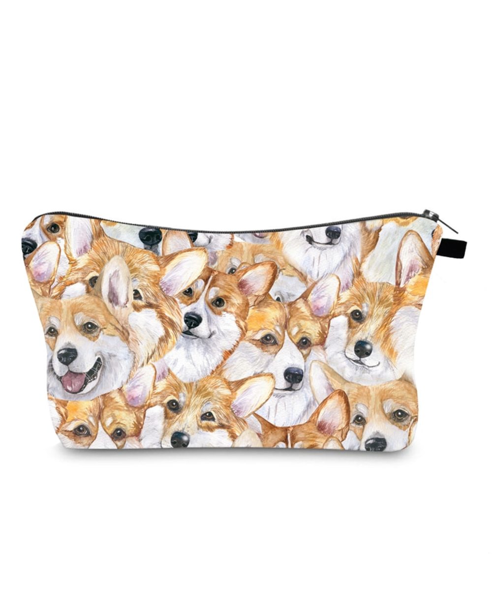 Corgi printing Waterproof Cosmetic Bag small makeup bag front-4