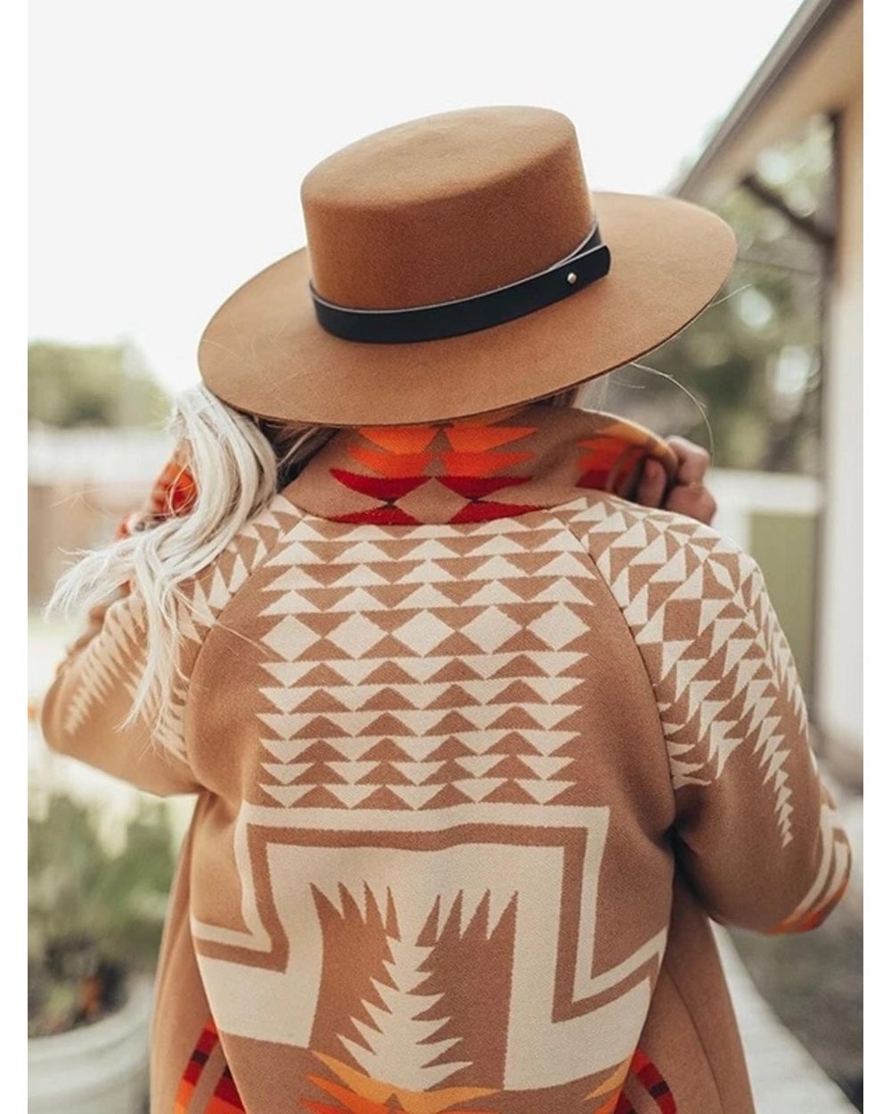 Long Sleeve Coats Women Boho Khaki Ethnic Print Jackets Autumn Winter Long Coat Warm Outerwear Female VG06 front-3