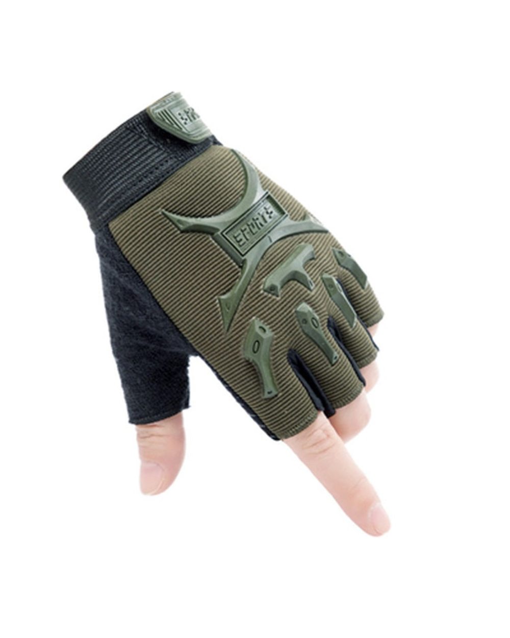 4-14 Years Old Kids Tactical Fingerless Gloves Army Military Camo Anti-Skid Mittens Half Finger Boys Children Sports Cy front-4