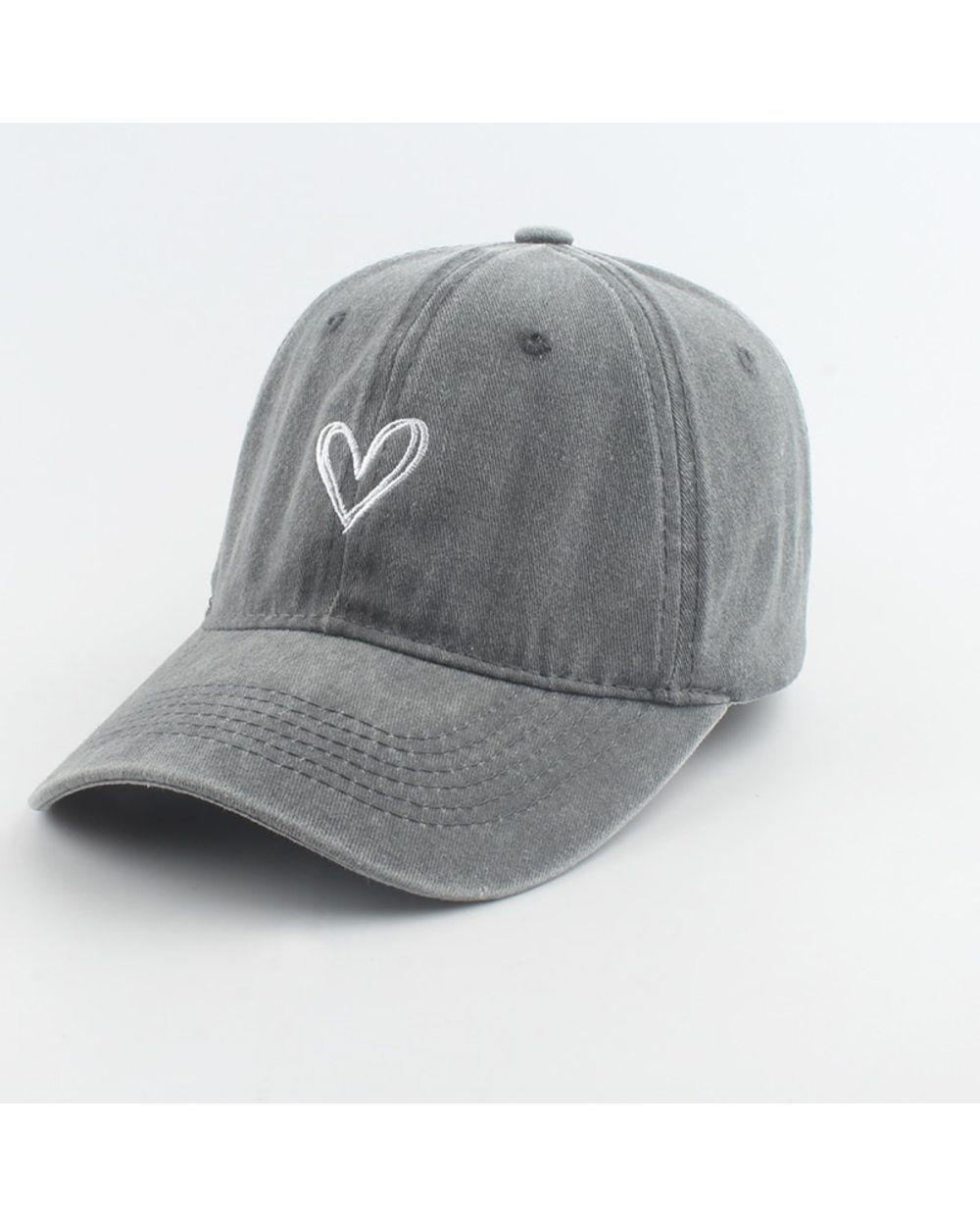 Fashion Outdoor Sport Baseball Caps For Men Women Love Heart Embroidery Snapback Cap Washed Cotton Dad Hat front-1