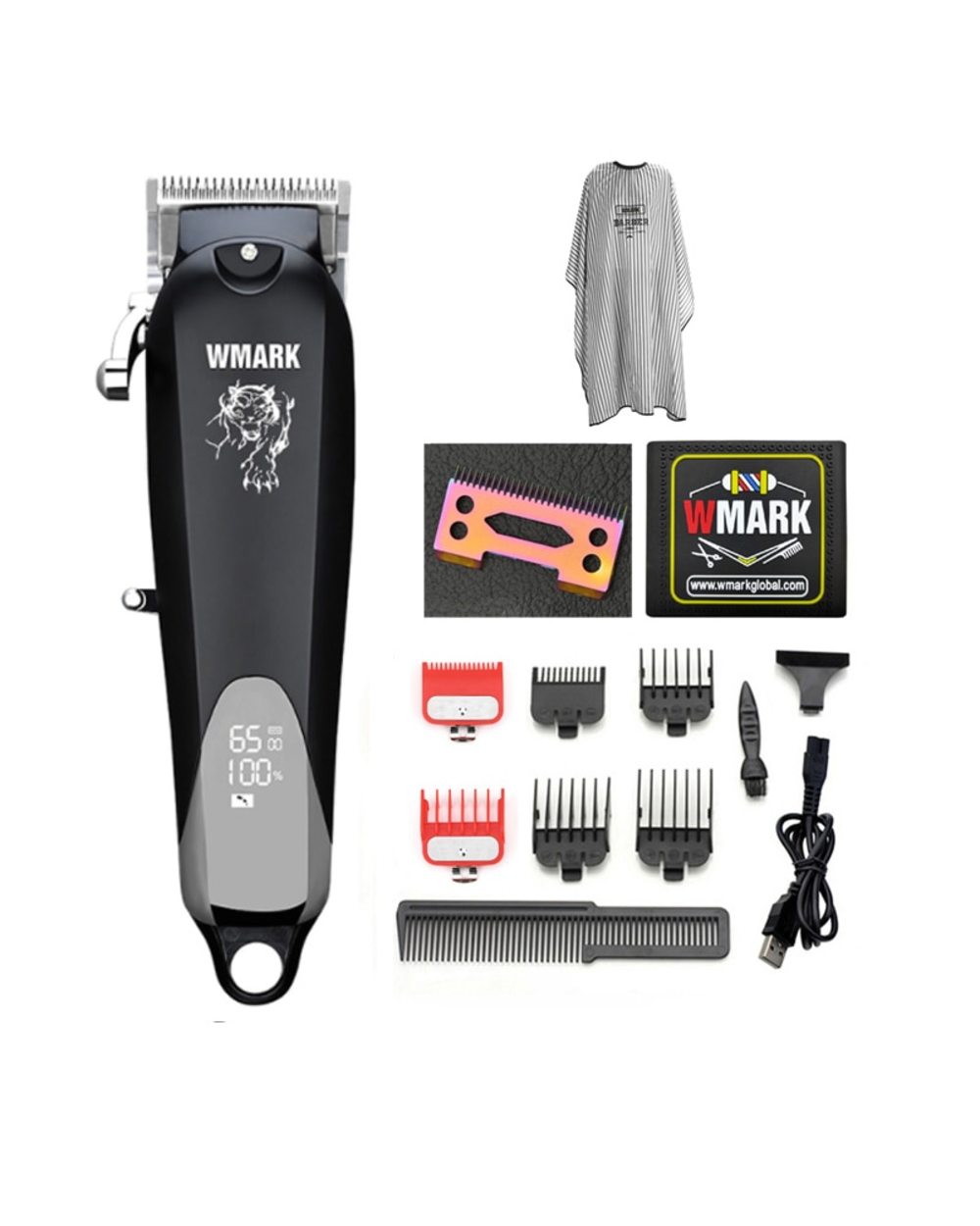 Wmark Ng-103Plus Ng-103B Professional Cordless Hair Clippers Hair Cutter Hair Cutting Machine Hair Trimmer 6500 Rpm front-0