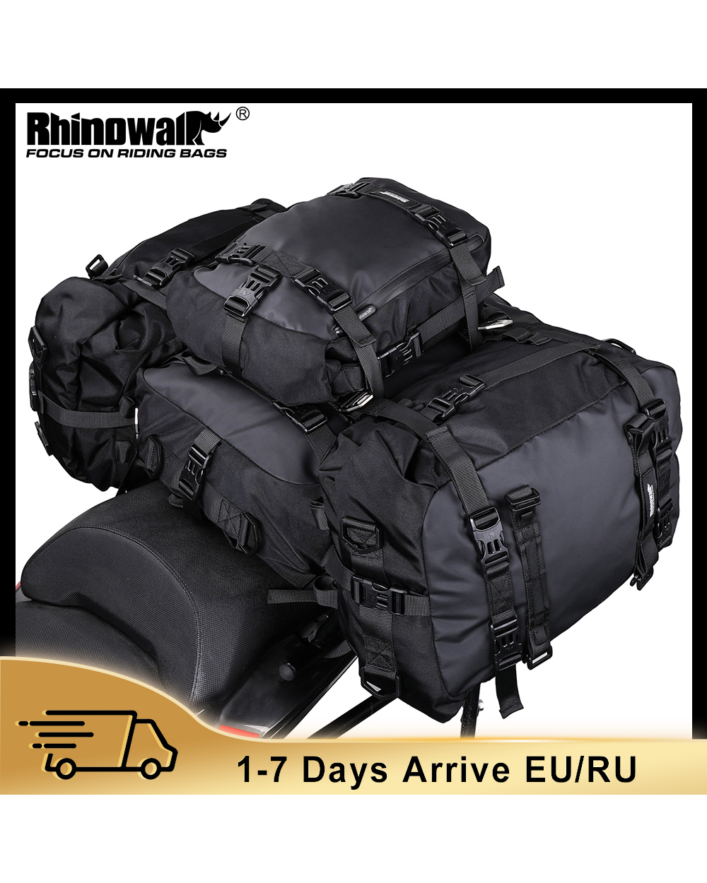 Motorcycle Bag Waterproof Inner Bag Saddle Bags Luggage 10L-20L-30L Tail Bag Multi-function Outdoor Riding Backpack front-0