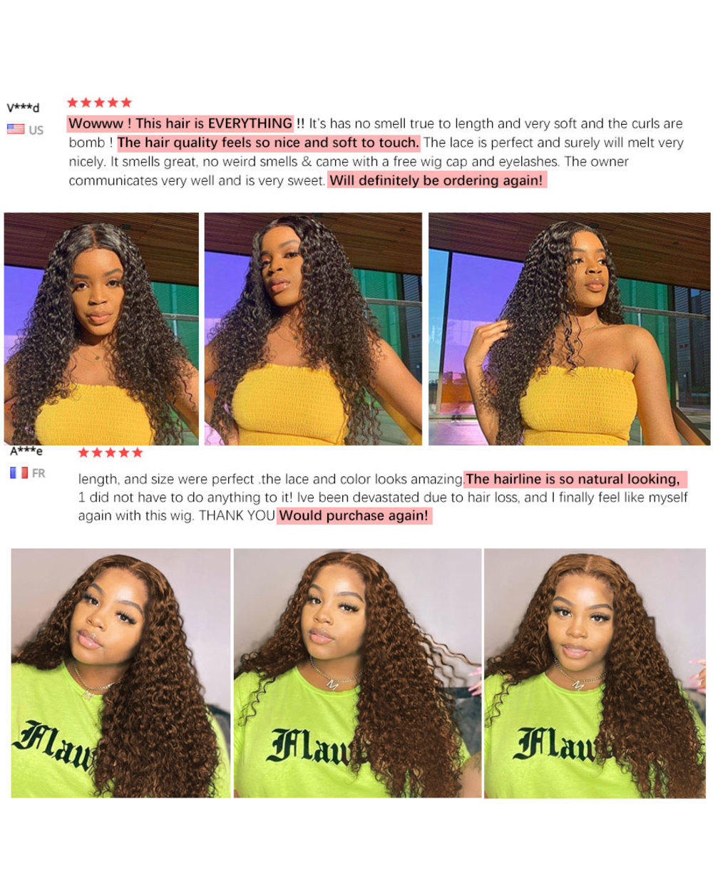 Deep Wave Frontal Wig Brown Hd Lace Frontal Wig 4 2 T Part Curly Human Hair Colored Loose Deep Wave Wet And Wavy Lace front-4