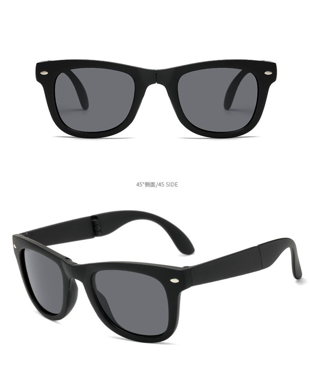 2021 Folding Round Sunglasses Women Men Unisex Brand Designer Vintage Small Sun Glasses Ladies Shades Eyewear Be Easy T front-5