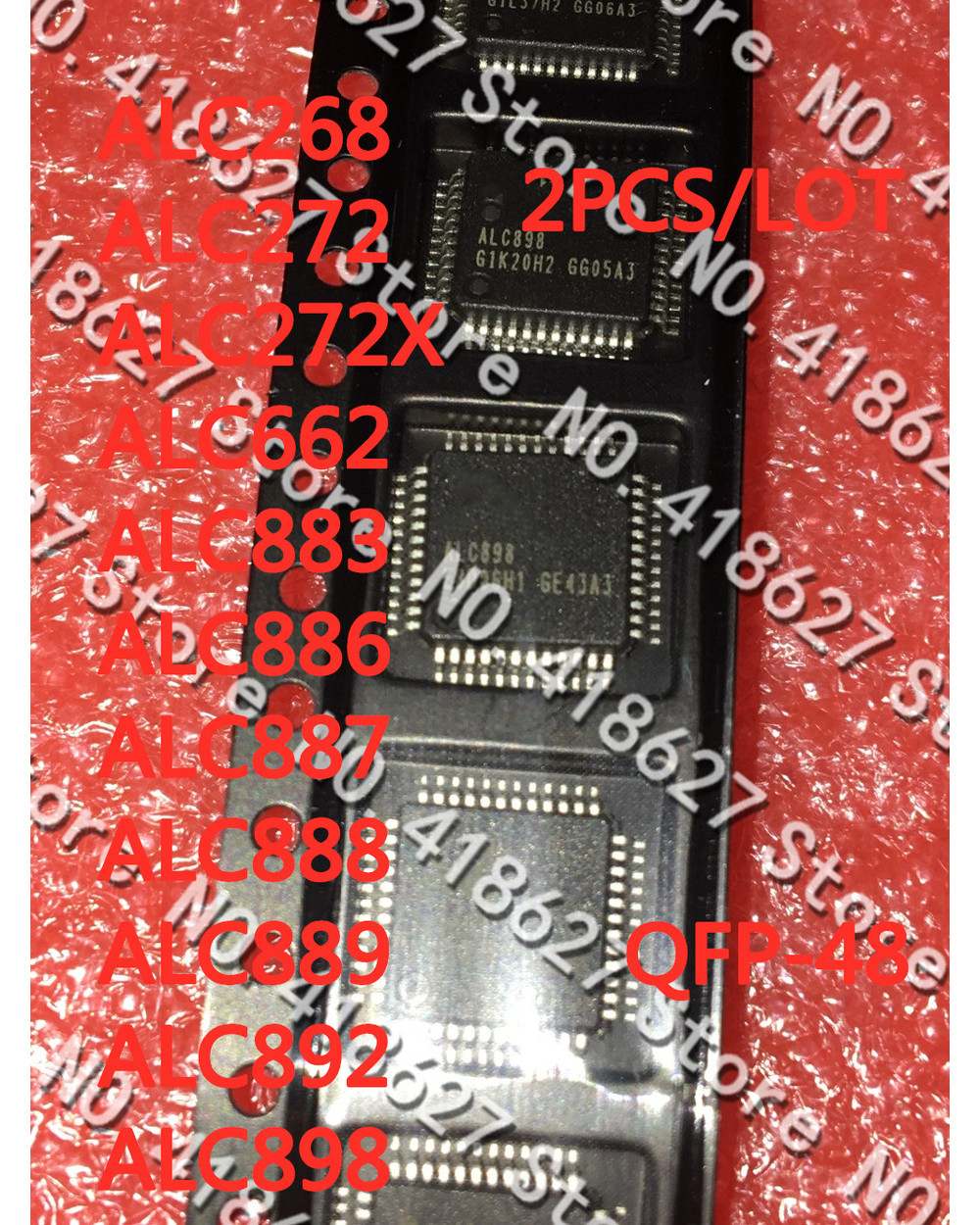 2Pcs/Lot Alc268 Alc272 Alc272x Alc662 Alc883 Alc886 Alc887 Alc888 Alc889 Alc892-Gr Alc898 Qfp-48 Ic Chip New In Stock front-1