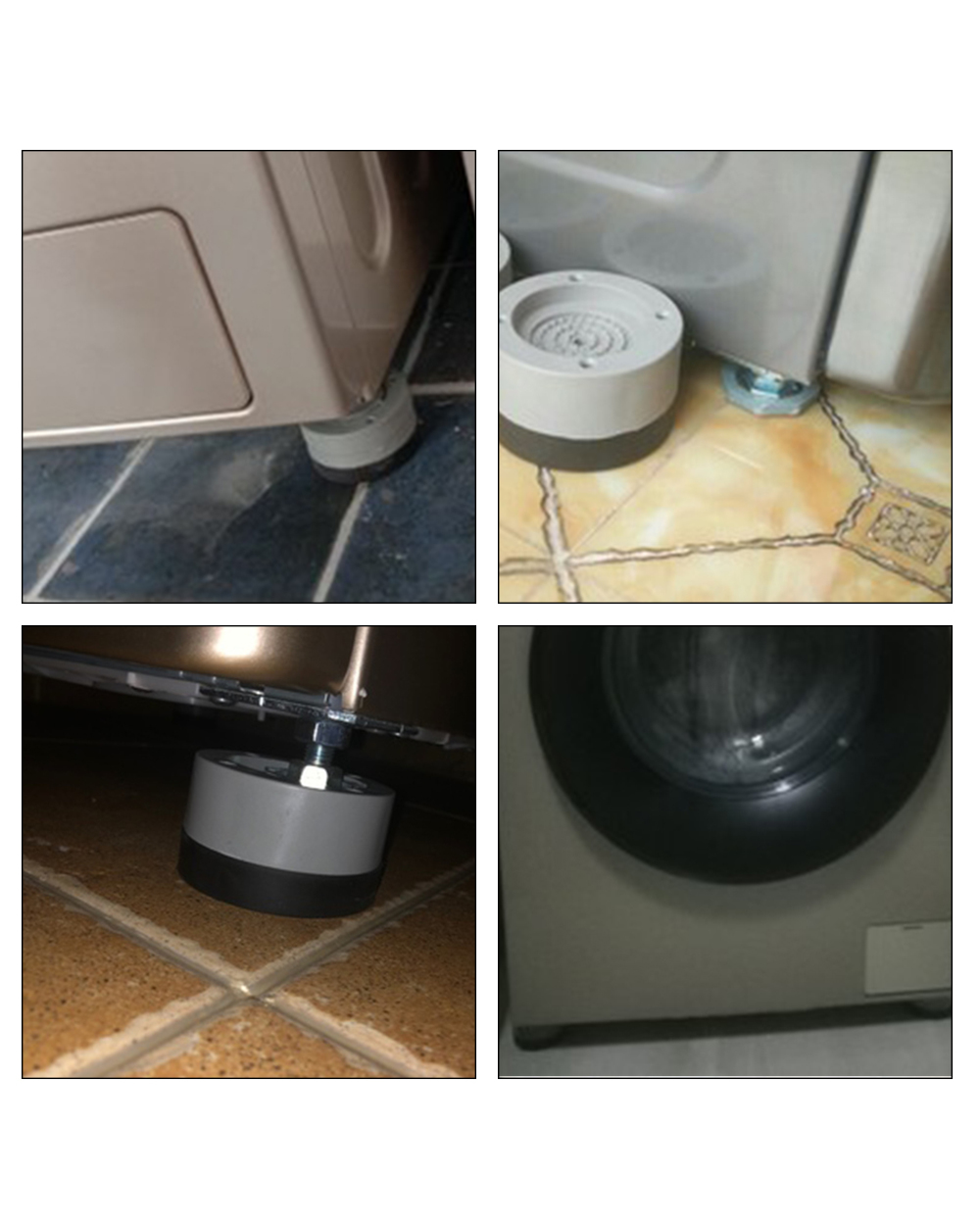 4Pcs/Set Anti-Slip And Noise-Reducing Washing Machine Feet Non-Slip Mats Refrigerator Anti-Vibration Pad Kitchen Bathro front-5