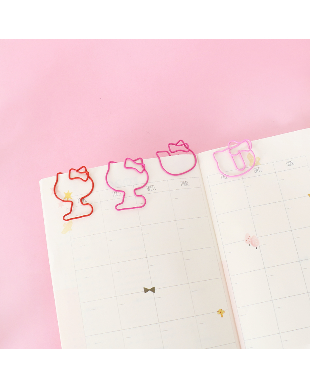 Tutu 10Pcs/Pack Cat Paper Clips Bookmark Planner Memo Clips For Book Stationery School Office Supplies Stationery H0475 front-1