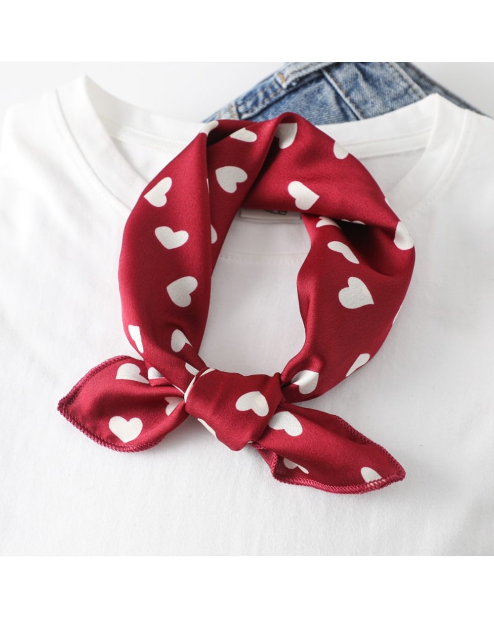 Women Small Satin Silk Scarf Square Print Wrap Foulard Femme Handkerchief Bandana Neck Hair Skinny Tie Scarves Shawls front-4