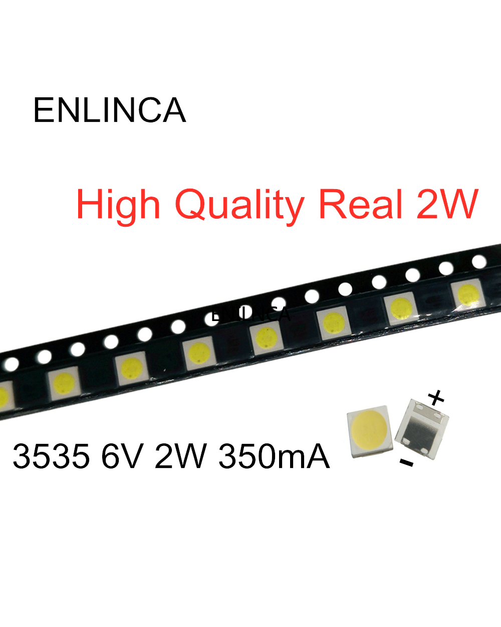 100-1000Pcs For Lg 3535 2W 6V 350Ma 220Lm Cool White For Lcd Tv Repair Led Tv Backlight Strip Lights With Light-Emittin front-1