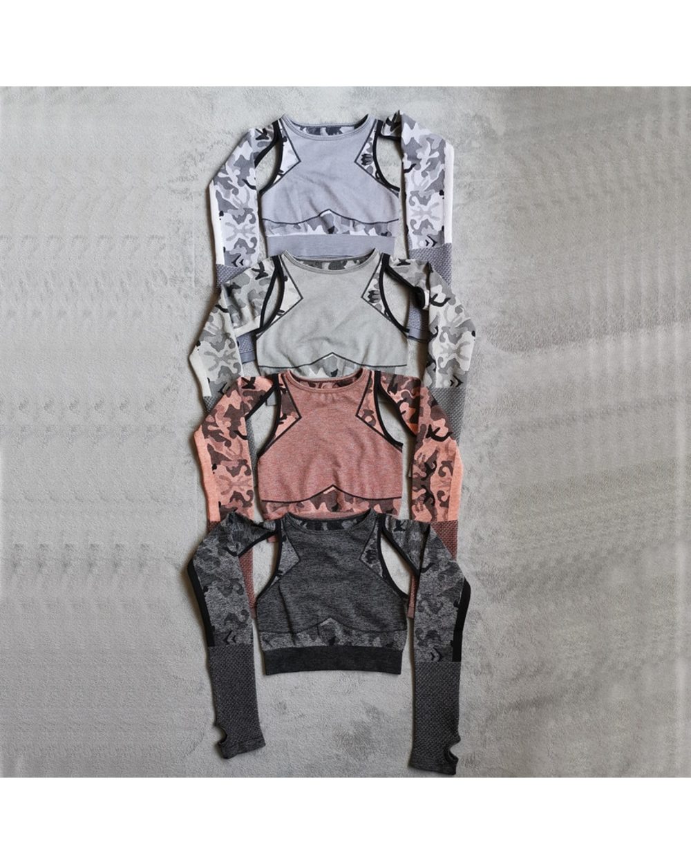 Long Sleeve Yoga Pant Set Women Seamless Crop Top Shirts High Waist Yoga Pants Fitness Gym Clothing front-3