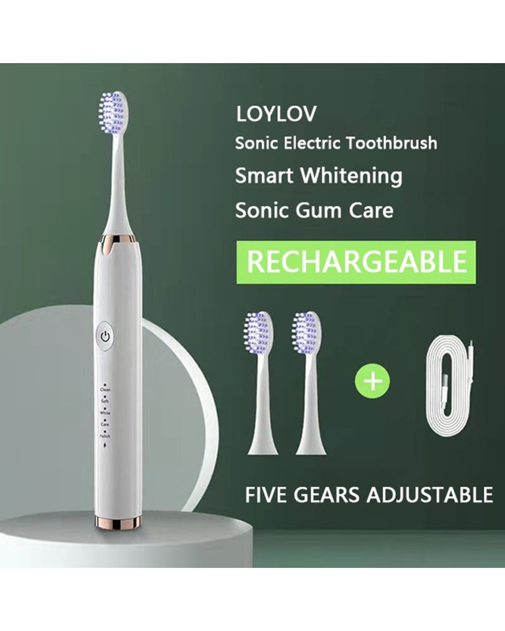 Electric Toothbrush Magnetic Levitation Ultrasonic Toothbrush Usb Rechargeable Waterproof Smart Toothbrush With Tooth B front-0