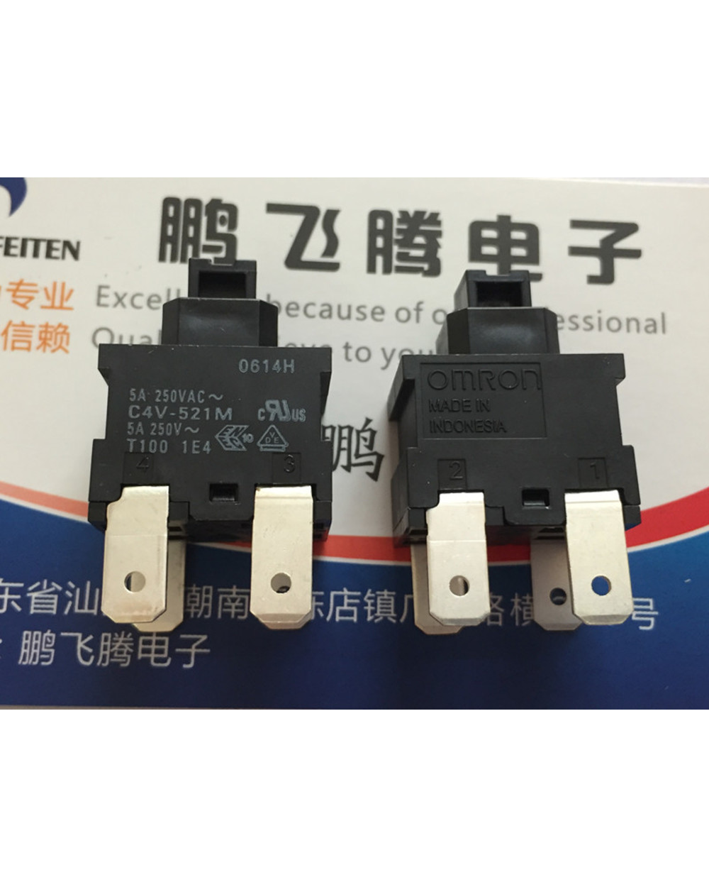 1Pcs Japan Omron C4v-521M Door With Small Power Switch Button Touch Switch Self-Reset Button 4 Feet front-0