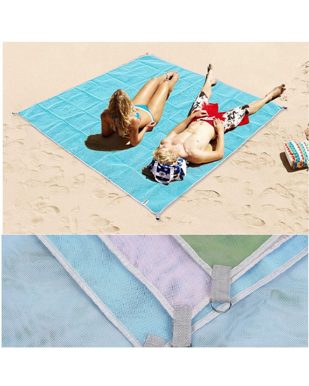 New Outdoor Beach Mat Magic Sand Beach Blanket Portable Waterproof Sand Beach Towel Travel Camping Bed Picnic Mattress front-0