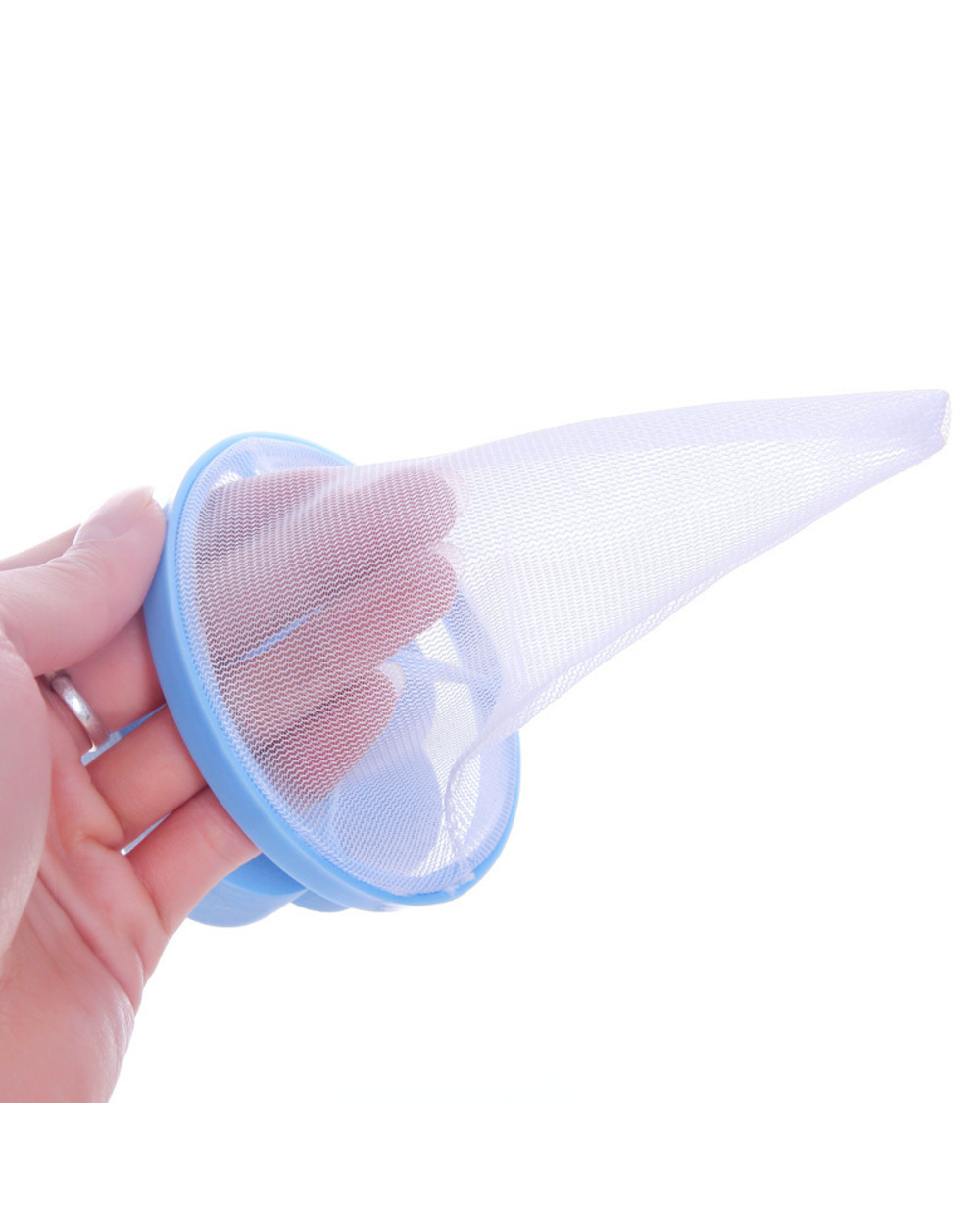 1Pc 2 Colors Floating Lint Mesh Bag Hair Catcher Washing Machine Filter Net Pouch Household Laundry Float Storage Suppl front-4