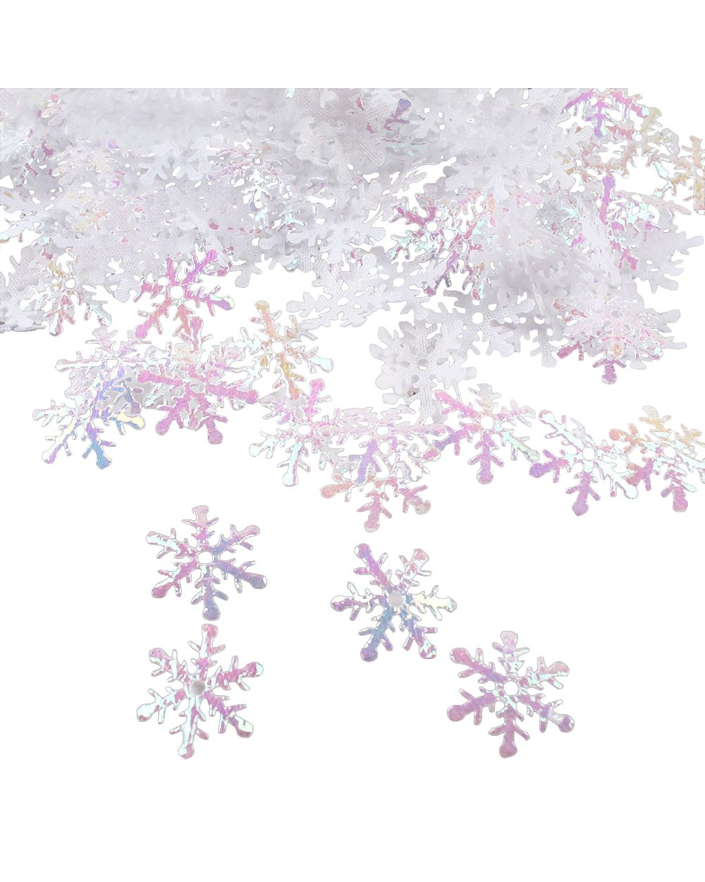 300pcs Christmas Snowflakes Confetti Artificial Snow Decoration Xmas Tree Ornaments Winter Wonderland Noel Home Party front-0