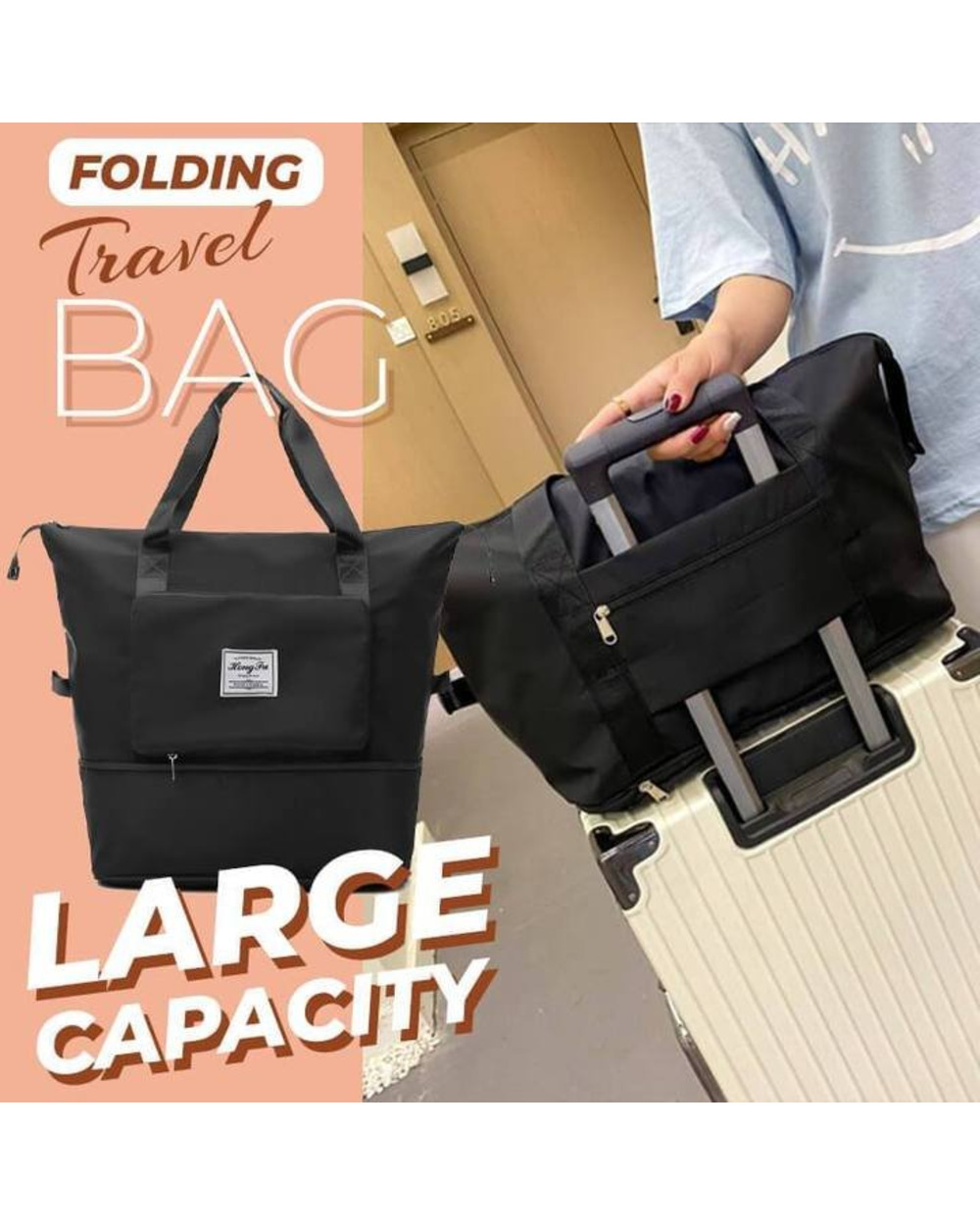 Large Capacity Folding Travel Bag front-0