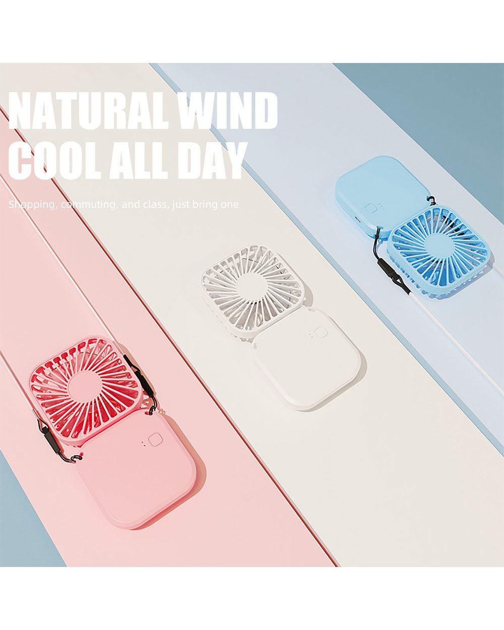 Fan Hanging Neck Foldable Small Electric Fan Portable Handheld Creative Student Dormitory Sports Usb Outdoor Mini Fan front-1