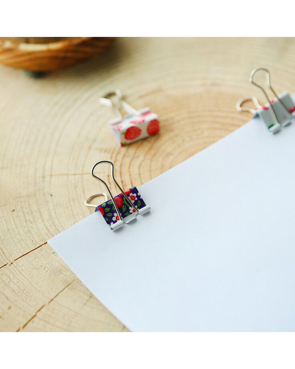 10X Fresh Floral Smile Metal Binder Clips Notes Letter Paper Clip Office School Supply Metal Bookmark Student Stationery front-3