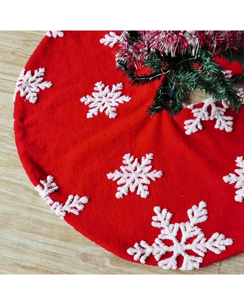 122Cm Christmas Tree Skirt Snowman Santa Claus Carpet Door Mat Xmas Tree Decor Tree Skirts Ornaments Decoration Navidad front-2