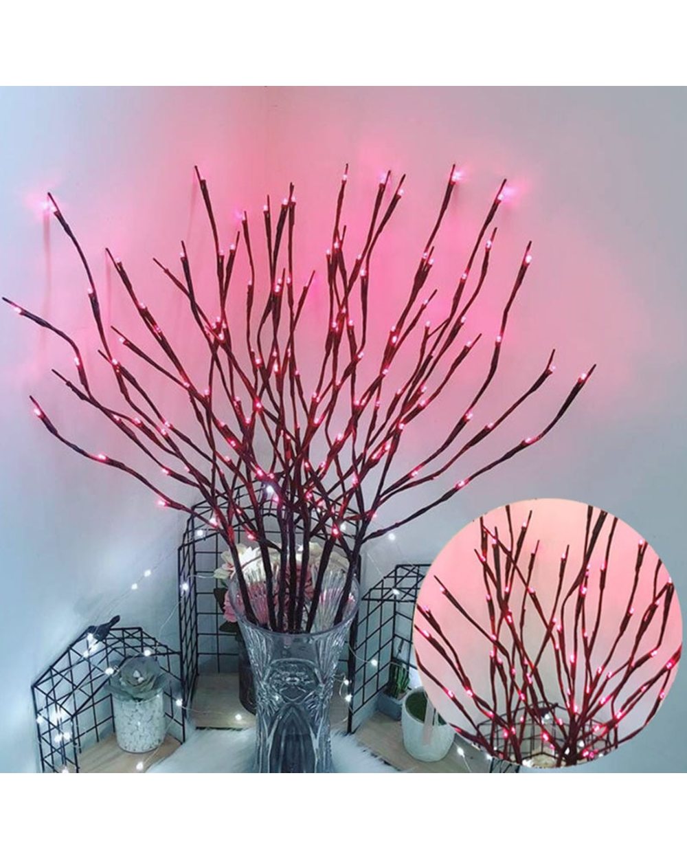 Christmas 20 Light Artificial Tree Branch LED Light String New Year Decor Christmas Decorations Fairy Light LED Garland front-1