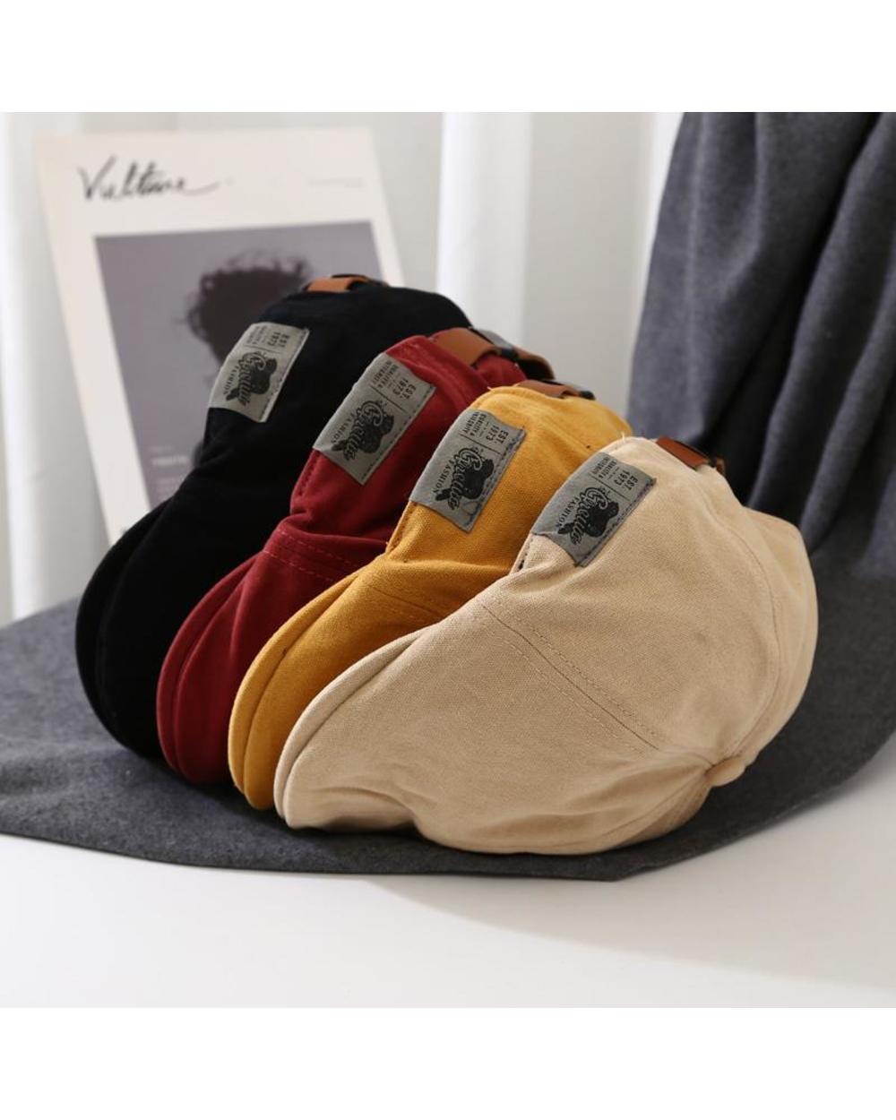 New Brand Cotton Beret Octagonal Forward Peaked Cap Autumn Winter Berets Hats British Painter Hat Military Beret Women front-1