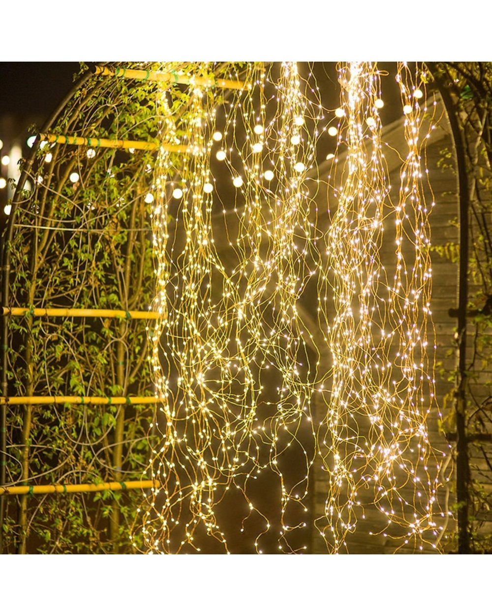 600 LED Christmas Tree Vine Branch Light Copper Wire LED String Fairy Light Garden Holiday Waterfall Garland light front-2