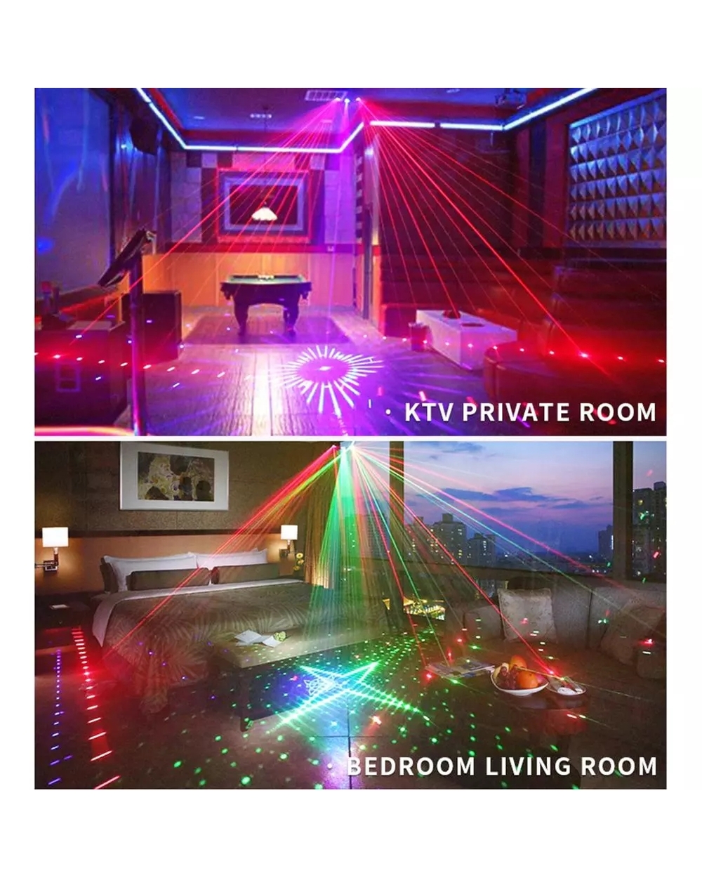 9-Eye Rgb Disco Stage Lamp Dmx Remote Control Strobe Light Dj Led Laser Light Halloween Christmas Bar Party Projetor Ho front-2