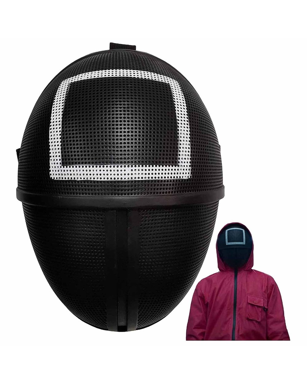 Squid Game TV Black Mask Cosplay Round Six Square Circle Triangle Plastic Helmet Masks front-1