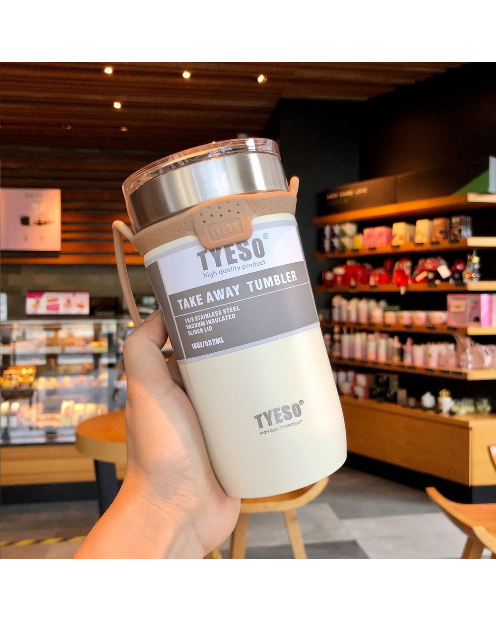 Portable Travel Insulated Mug Stainless Steel front-2