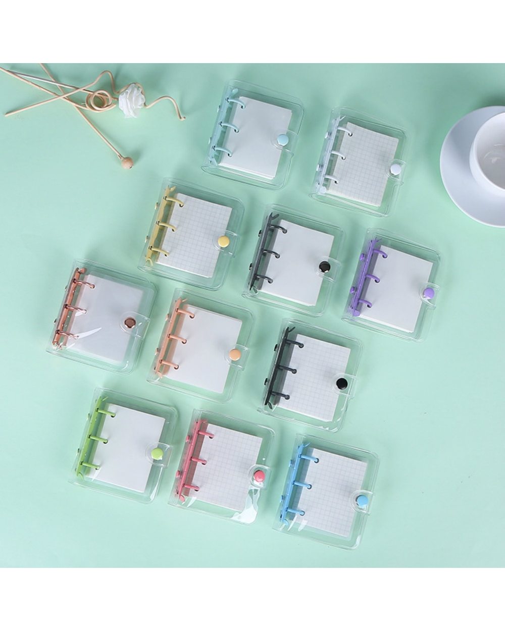 Mini 3 Ring Binder Diary Hand Book Korean Stationery Notebook Journal for Scrapbooking front-0
