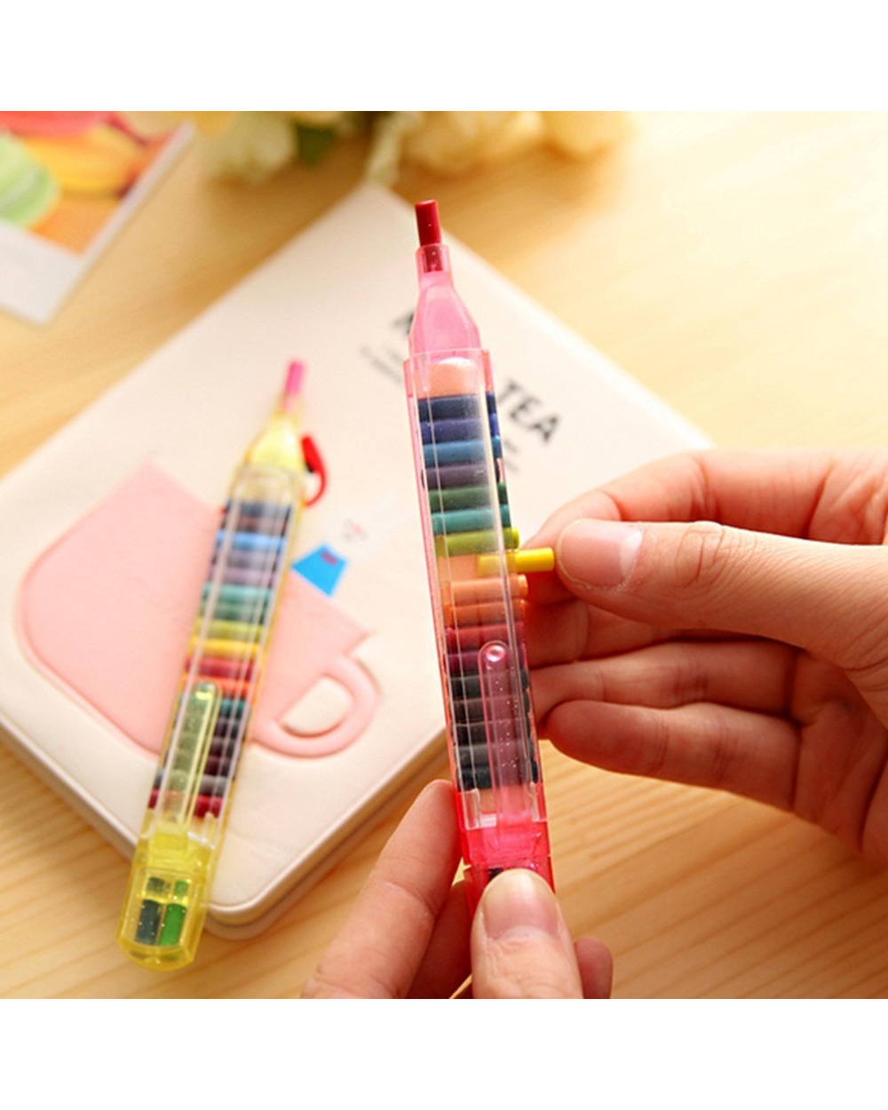 Funny 20 Colors Crayon Drawing Color Pencil Multicolor Art Writing Pen For Student Kids Gift School Stationery Supplies front-1
