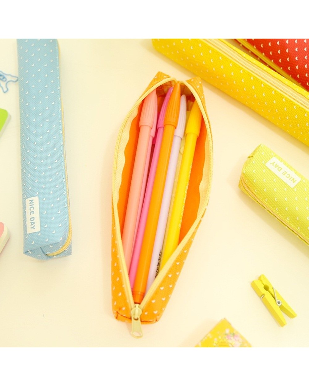 Colorful School Pencil Case Holder Protective Carrying Box Storage Container For Pen Creative Pencil Bag Stationery For front-1